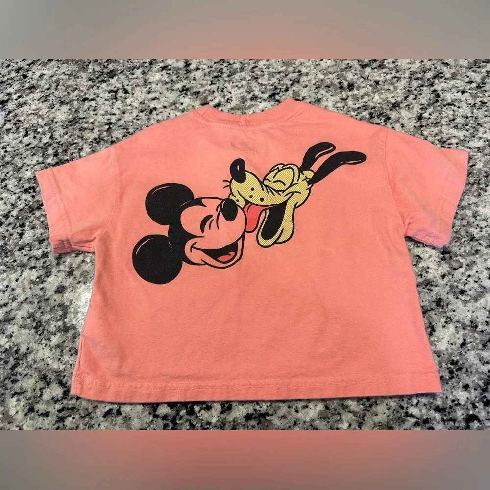 Baby Gap x Disney Mickey Mouse & Pluto Oversized Cropped Shirt 18-24 Months